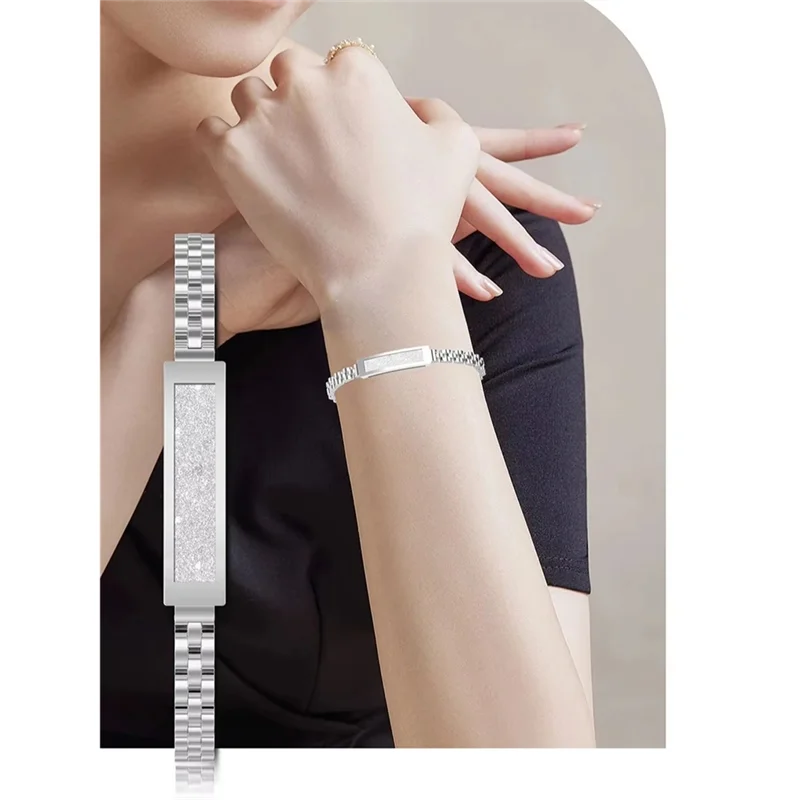 ABSQ-Smart Chain Bracelet Bluetooth Connected APP Multi Sports Heart Rate Blood Oxygen Sleep Monitor For Women