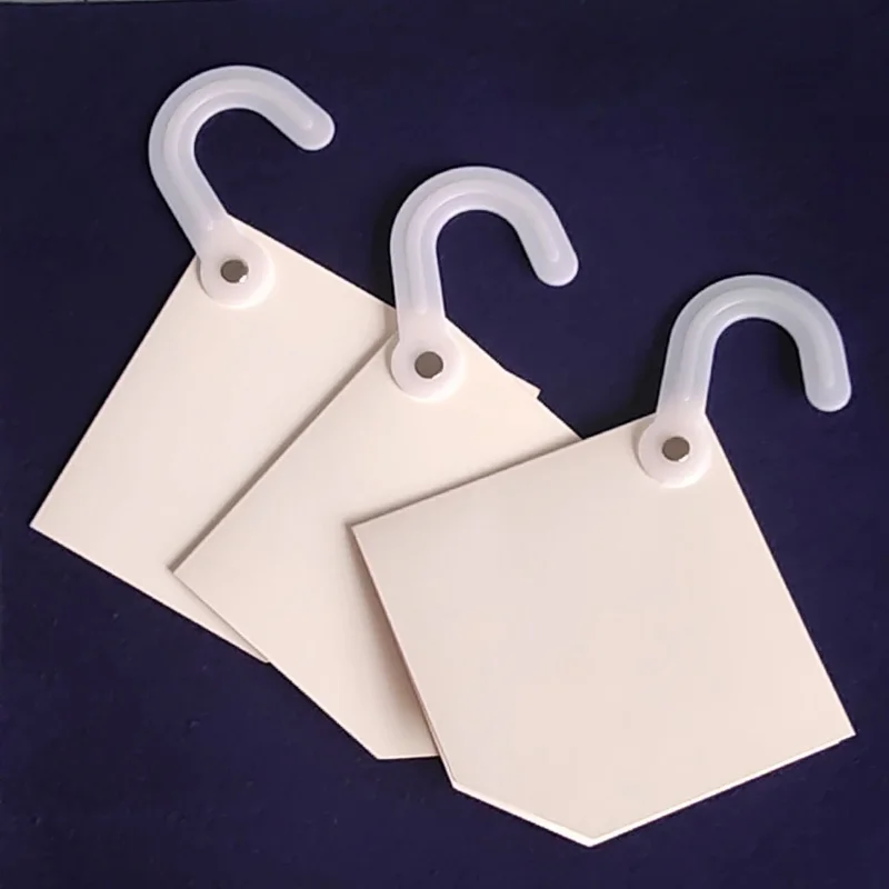 20PCS or 50PCS  Header Hanger With Rivets Fabric Samples Holder for Textile Leather Material Paper Card Display Hook