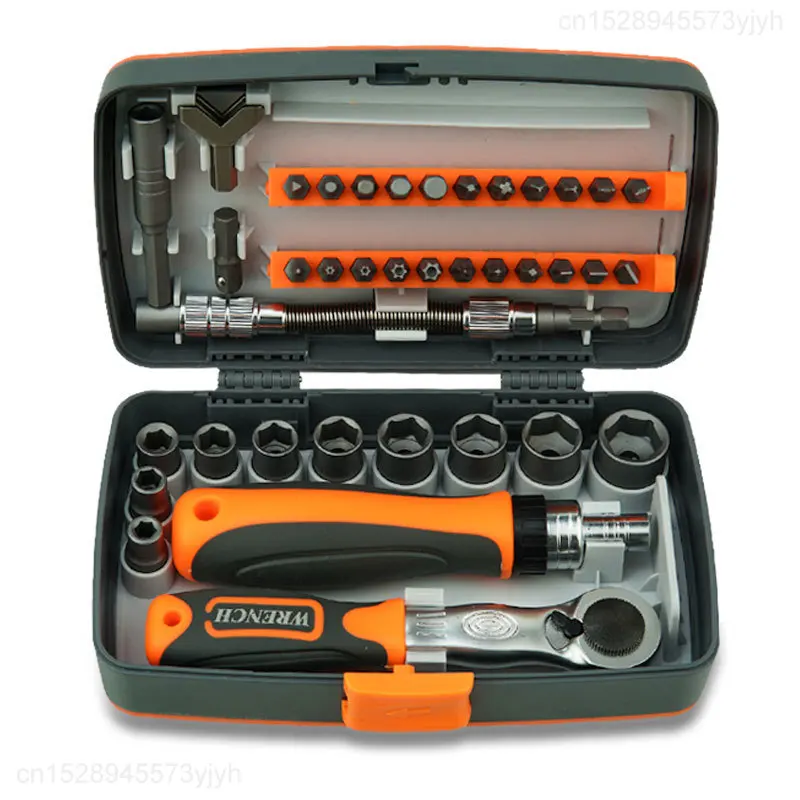 Imagem -03 - Xiaomi 38 em Labor-saving Catraca Chave de Fenda Multiuso Conjunto Chave de Soquete Chave de Fenda Bit Combinação Ferramenta de Reparo Doméstico