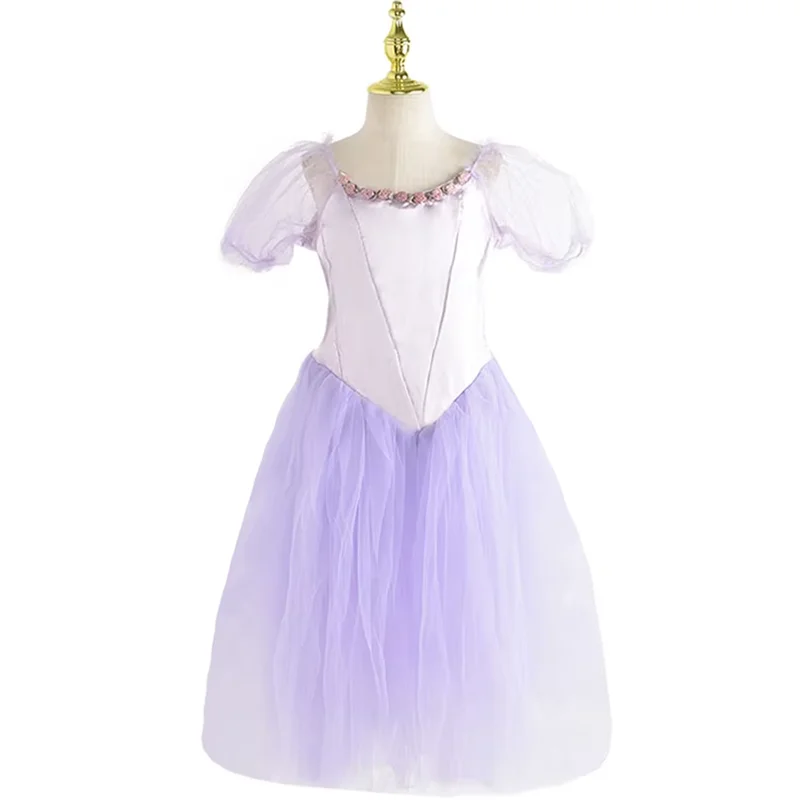 

Giselle Ballet Costumes Pink Romantic Tutu Tulle Dress Girls Women Adult Skate Ballerina Stage Performance Chorus Dress