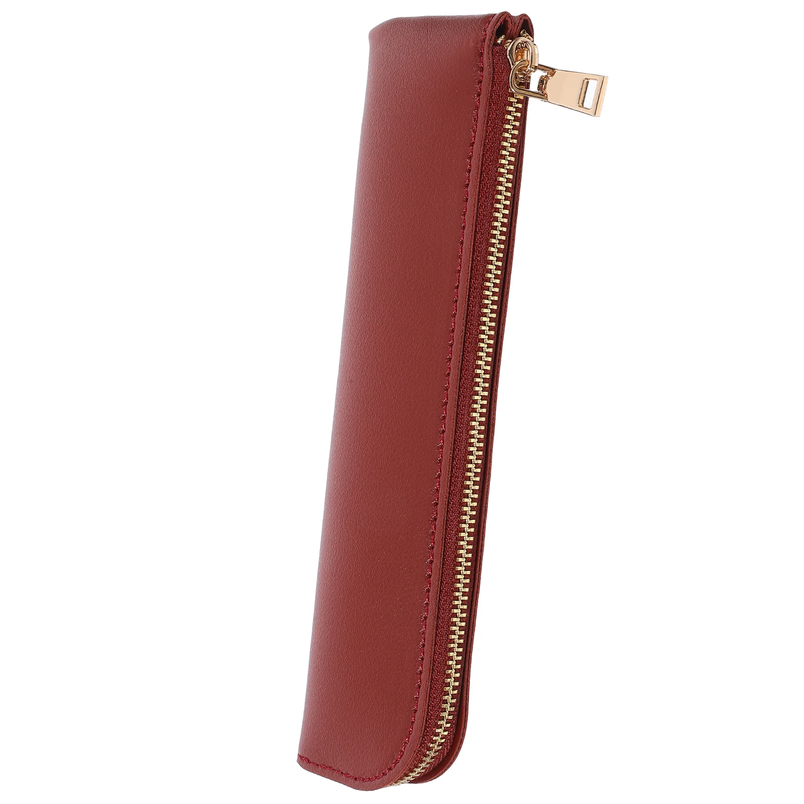 

Retro Pu Zipper Bag Multi Function Pen Zipper Large Capacity Pencil Case Pencil Bag Storage Portable School Supplies