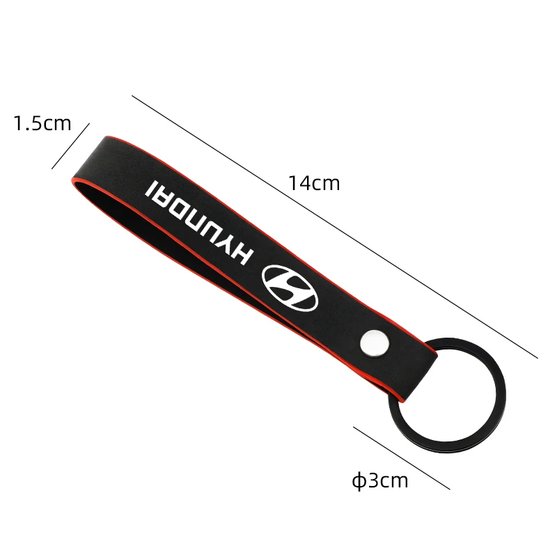 Fashion Keychain Suede Leather Keychains For Hyundai Tucson Accent Elantra Santa fe I20 I30 I40 ix25 ix35 Car Key Ring Key Chain