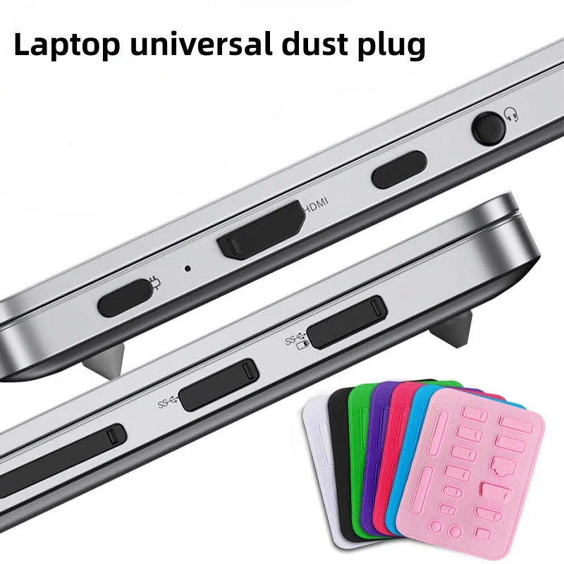 

Universal Laptop Dust Plug Set, Dust-Proof Protectors for HDMI, USB & All Ports, Extends Device Lifespan