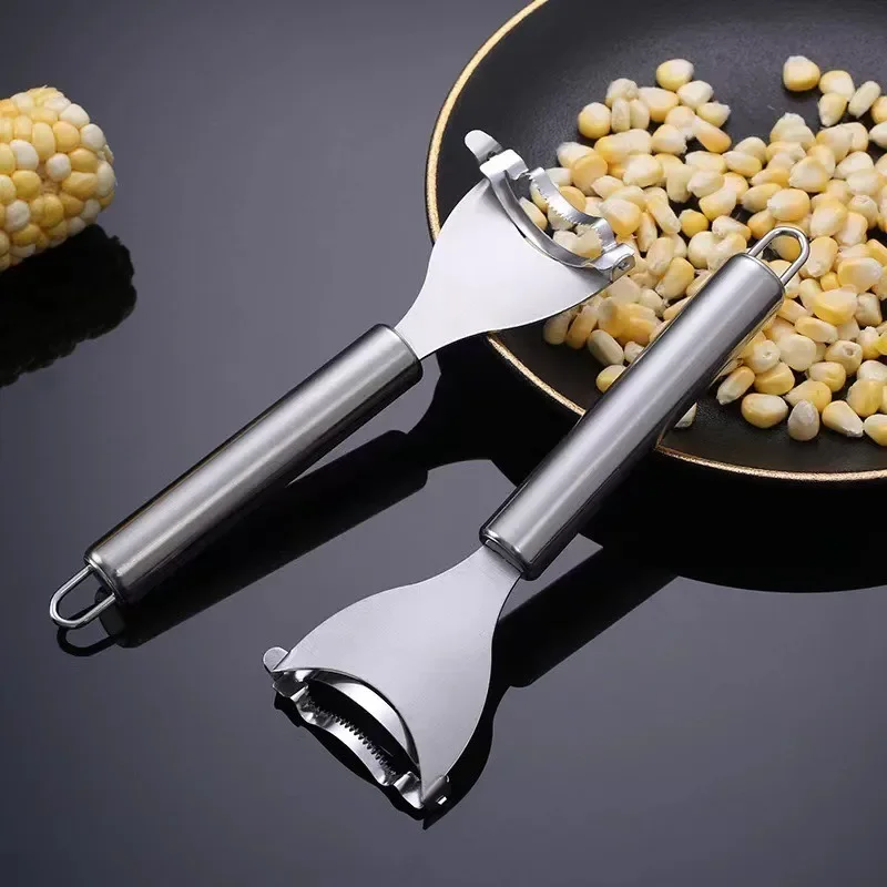 Stainless Steel Corn Peeler Serrated Corn Stripper Peelers Cob Shaver Planer Thresher Cutter Kitchen  Vegetable Gadget Tool