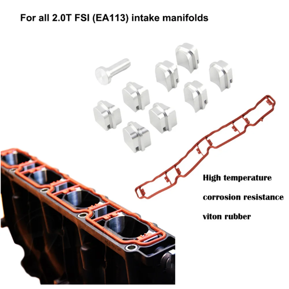 

Intake Manifold Runner Flap Delete Swirl Flap Flaps Gasket For VW/For Audi/SkodaSeat 2.0 TFSI EA113 Engine Vortex Valve Assembly