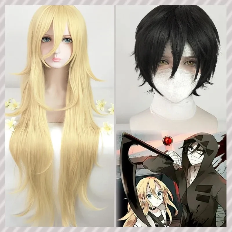 

Rachel Gardner Long Blonde Wig Angels of Death Zack Short Black Cosplay Wigs Synthetic Hair Ray Cosplay