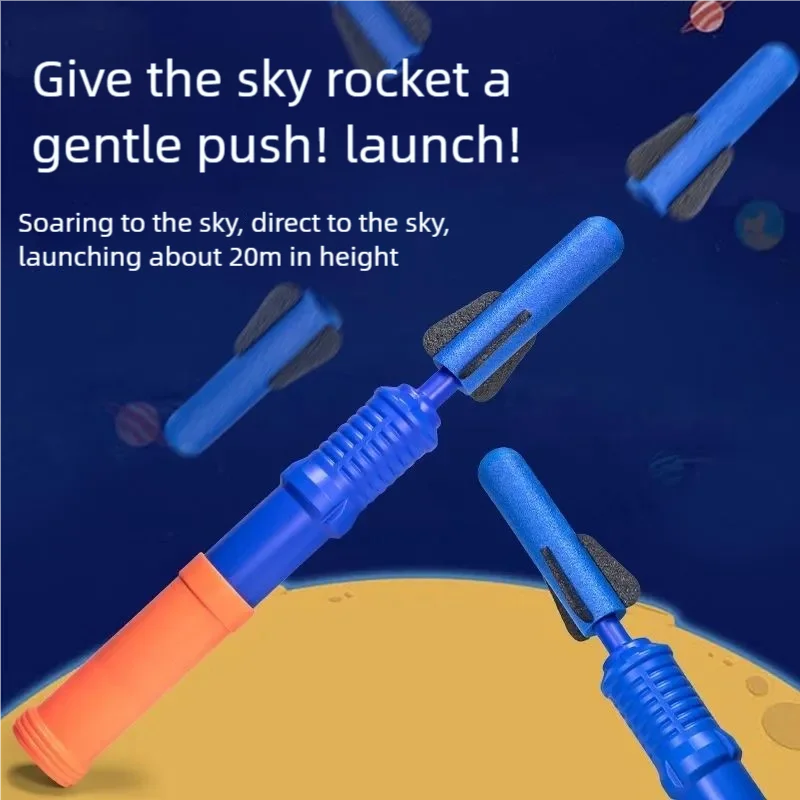 จรวดบินแบบอินเทอร์แอคทีฟสำหรับเด็กและผู้ปกครอง! หัวนุ่มปลอดภัย กดเพื่อใช้งาน พร้อมไฟสีสันสวยงาม ของเล่นกีฬากลางแจ้งสำหรับปลูกฝึกความต้องการสำรวจโลกของเด็ก เหมาะสำหรับเทศกาลคริสต์มาส เทศกาลฤดูใบไม้ผลิ วันปีใหม่ วันวาเลนไทน์จีน วันฮาโลวีน อีสเตอร์ วันเกิด และโอกาสอื่นๆ