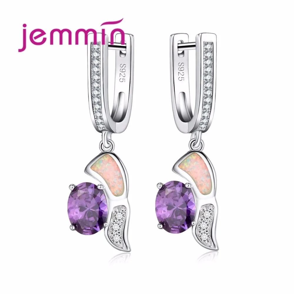 

Earrings for Women Unique Style White Fire Opal 925 Silver Stamped Dangle Earrings Fashion Jewelry Opal Jewelry