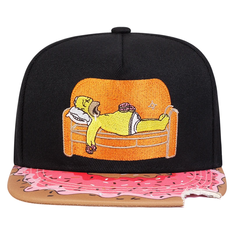 Unisex Cartoon Little Yellow Man Embroidery Hip-hop Hats Spring Autumn Outdoor Adjustable Casual Baseball Caps Sunscreen Hat