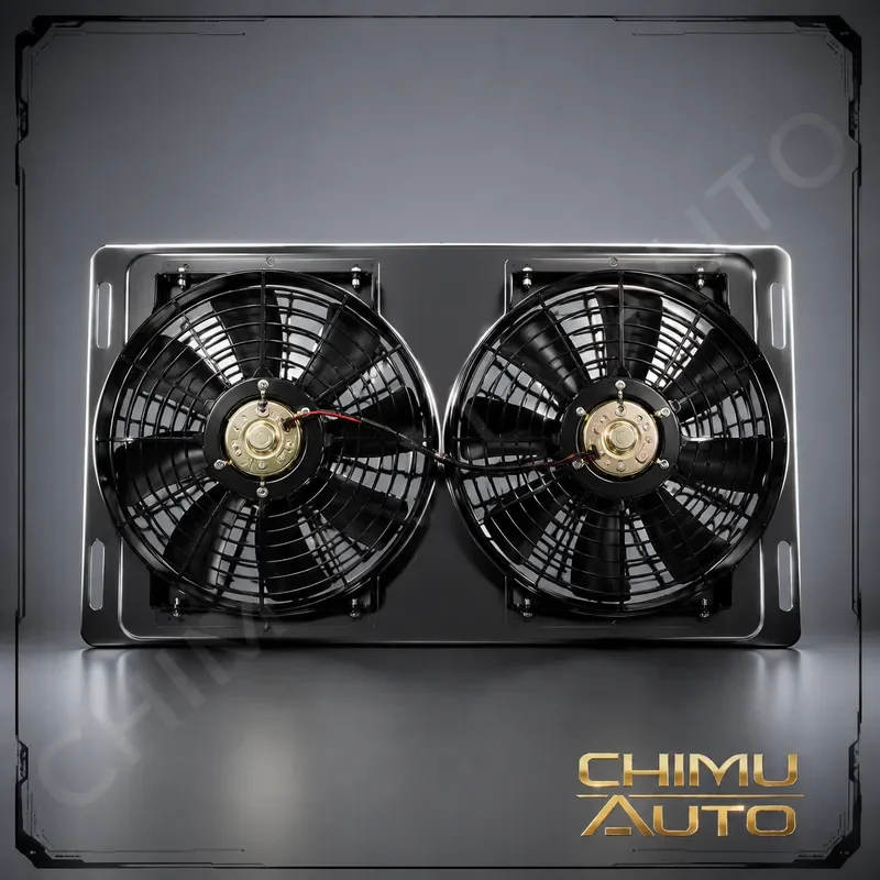 【CHIMU AUTO】 24V 12V Universal Electric Cooling Fan Assembly for Truck Excavator Condenser Radiator Air Conditioner Modified