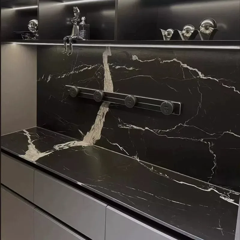 Deli Feng rock slab custom high-end dining table panel dining side cabinet kitchen cabinet countertop TV cabinet countertop
