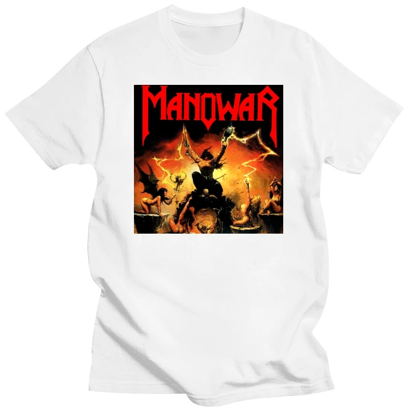 RARE MANOWAR Kings Of Metal VTG 1989 shirt  T Shirt cotton tshirt men summer fashion t-shirt euro size