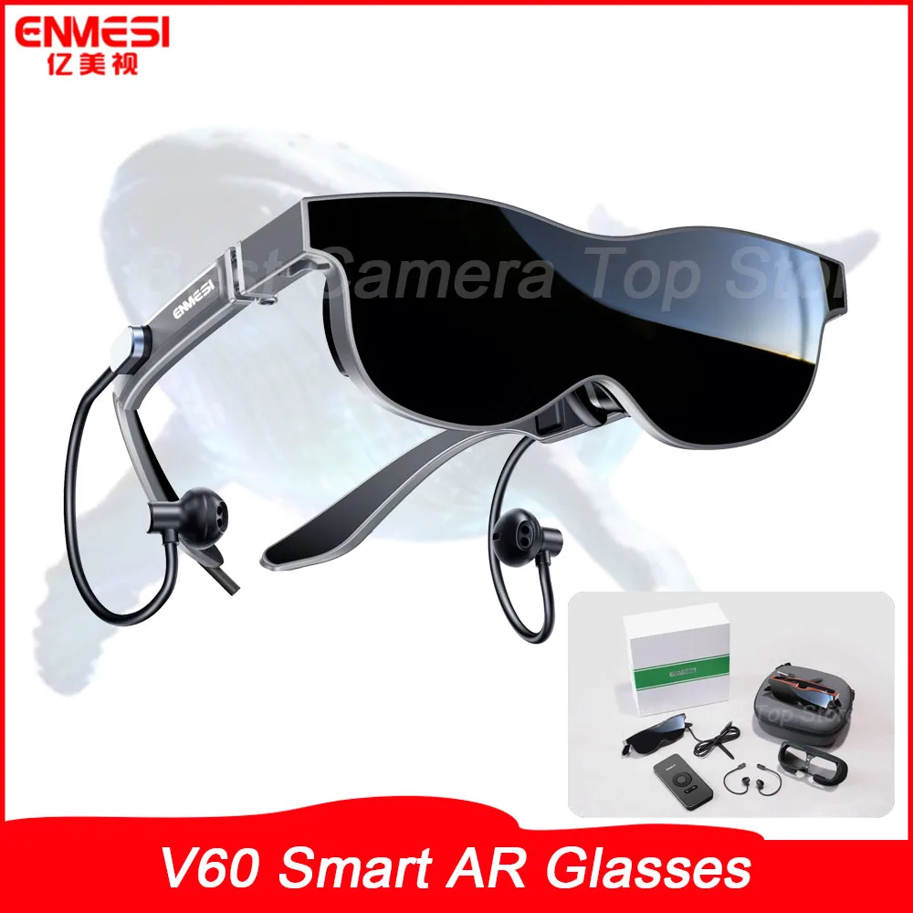 ENMESI V60 AR Glasses 70° FOV 1080P USB-C Head Mounted Display Portable Smart Eyeglasses