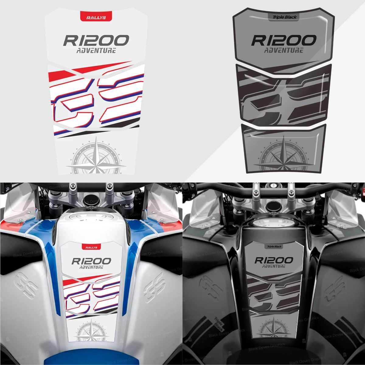 

For BMW R1200GS R1200 GS R 1200 GS ADV Adventure GS Fuel Tank Sticker 2019-2024 3D Gel Sticker Fuel Tank Pad Protection Decals