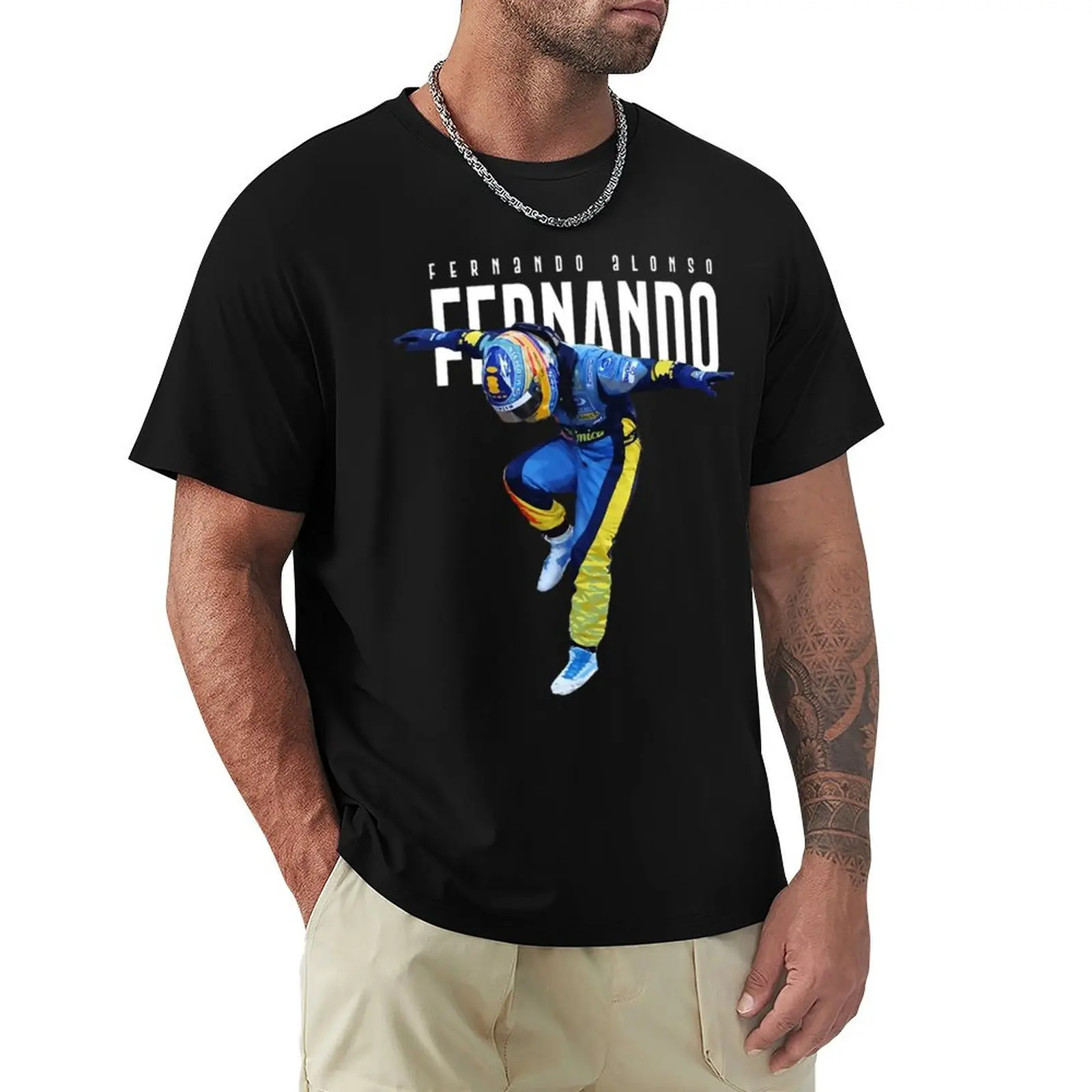 Fernando driver Alonso dance T-Shirt Large Size Breathable Tee