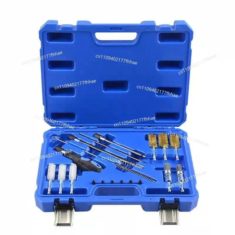 Diesel Engine Injector Base Tube Hole Cleaning Kit Injector Tube Brush Cleaning Tool
