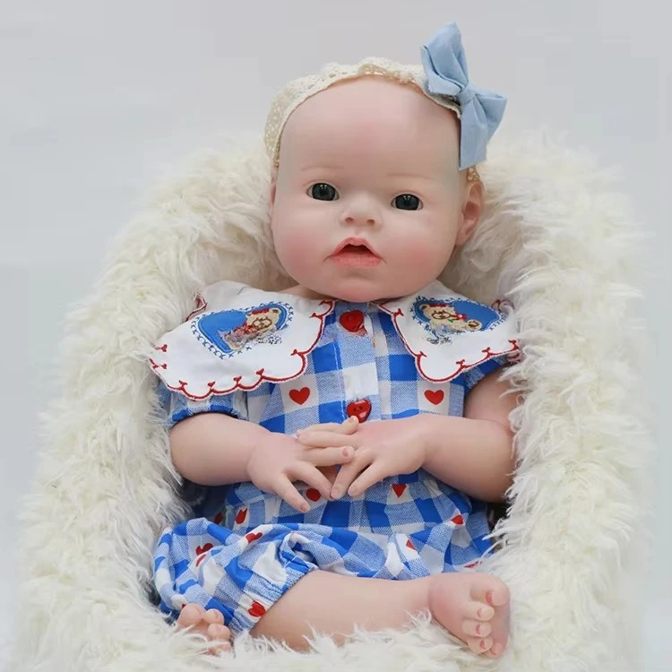 20inch Painted Silicone Dolls Full Solid Silicone Bebe Reborn Doll Can Drink Milk & Pee Dolls De Silicone Inteiro