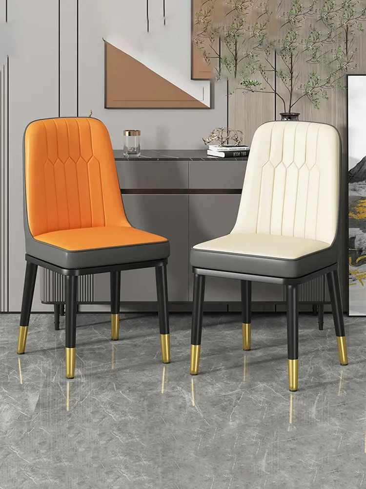 

Dining chair household dining table chairs light luxury high-end stool backrest rental room leisure chair wrought iron mahjong d