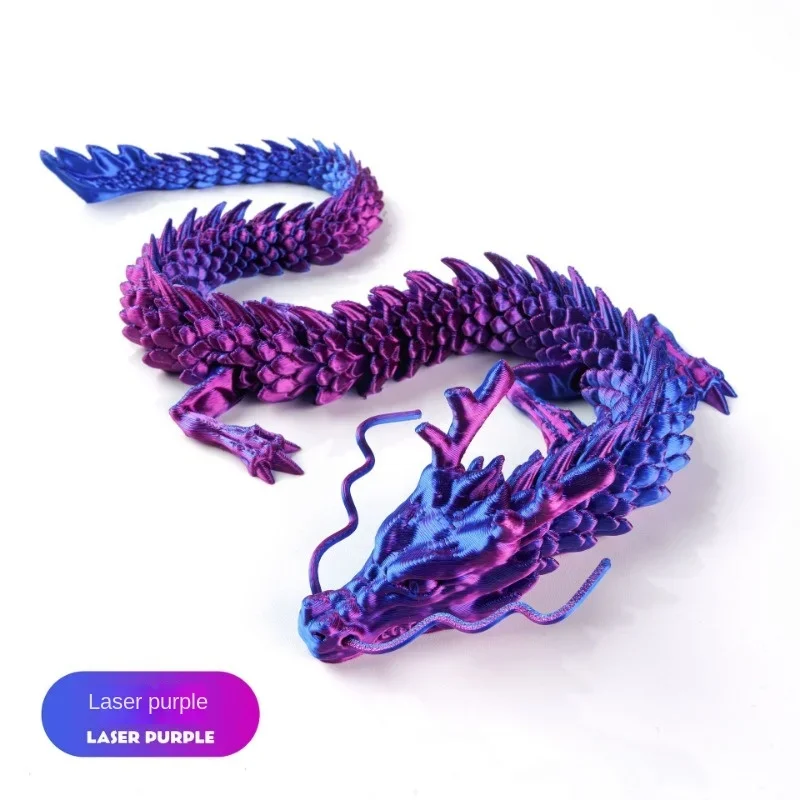 30CM 3D Printing Chinese Loong Shenlong Handicraft Decoration Gift Online Celebrity Creative Luminous Dragon Toy Hobbies Biology