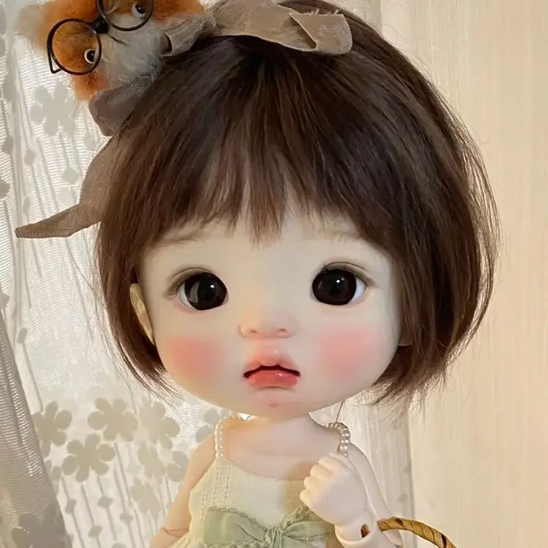 New sd 25cm height Bjd doll 1/6 yuanbao qianqian cute humanoid naked joint movable resin bb doll dot girl fish Free shipping