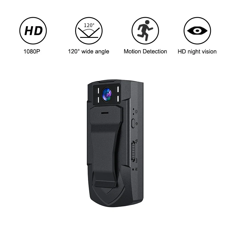 

MD33 Mini Body Camera 1080P HD Motion Detect IR Night Vision Back Clip Digital Video Audio Recorder Micro Sport Cam Camara Spia