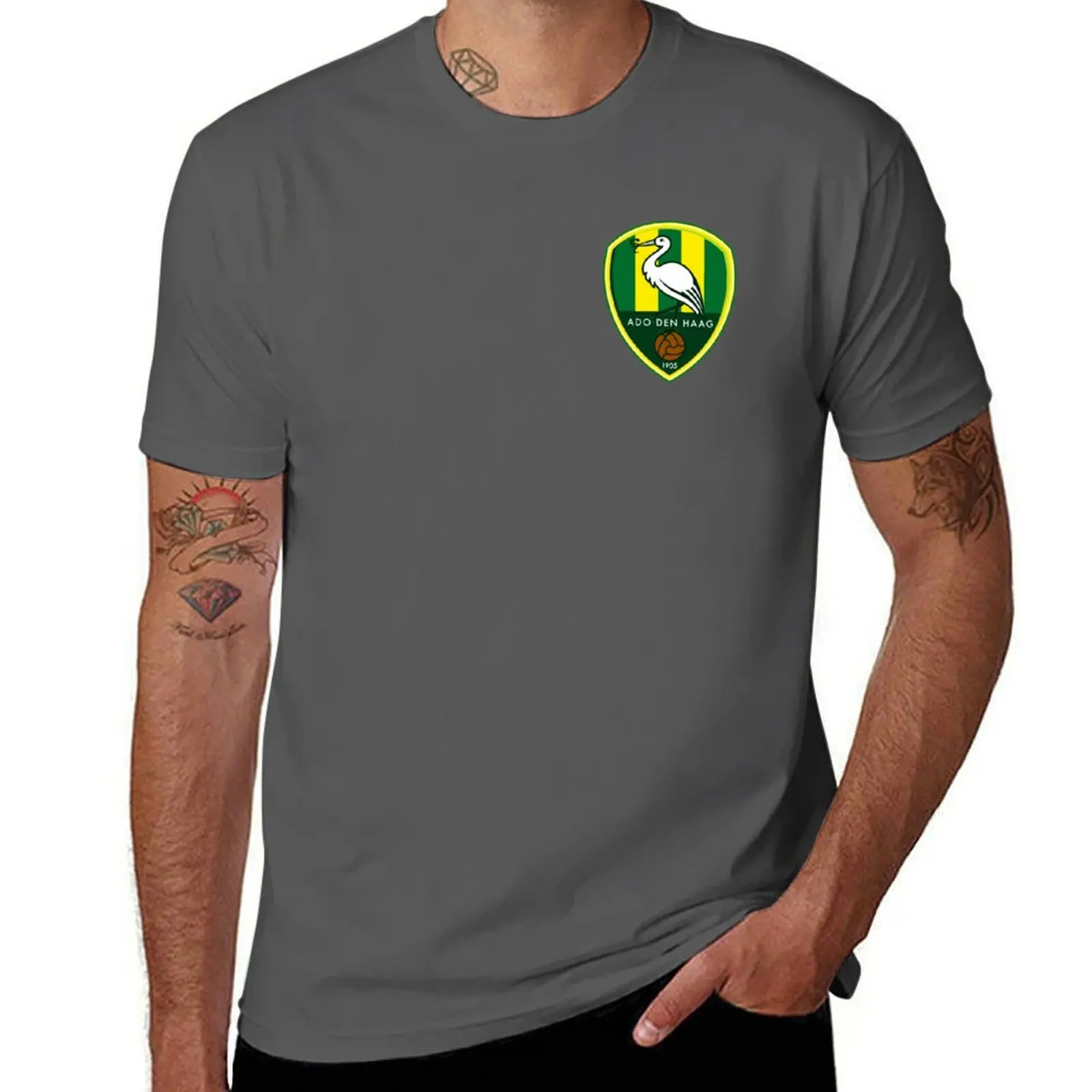 

ADO Den Haag Crest/Logo T-Shirt t shirt man casual man t shirt cotton high quality t shirts for man cotton soft T-Shirt
