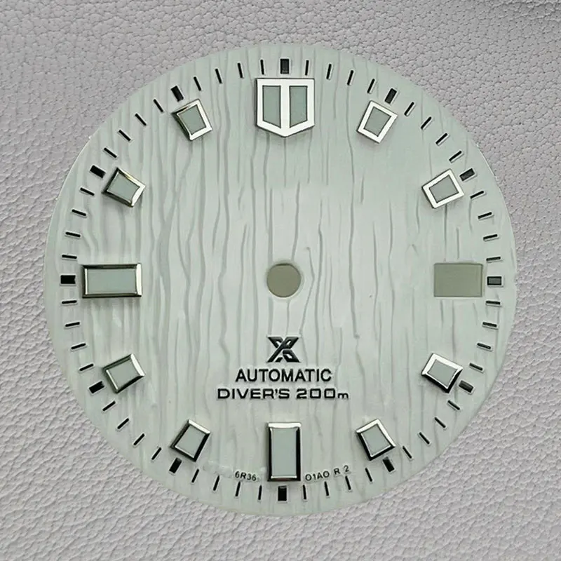 Modified NH35 dial light blue NH35/NH36 mechanical diving surface c3 strong green luminous dial accessory