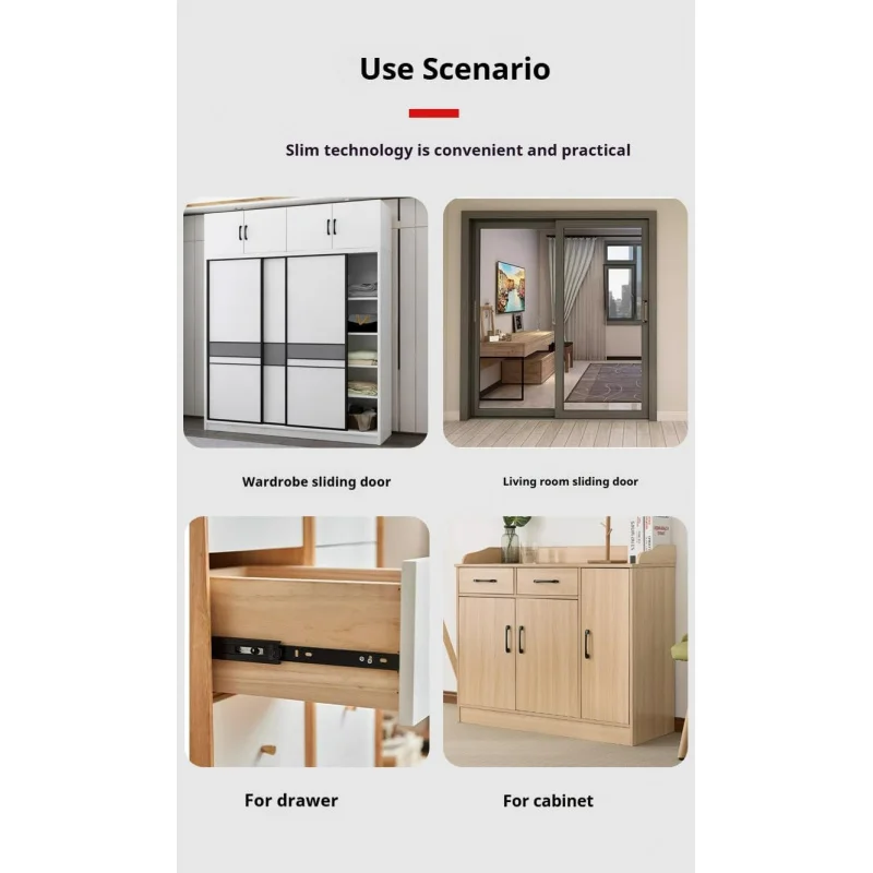 Stille magnetische deurvanger, met geluidsvrij, kast, schuifbaar, punch-fre