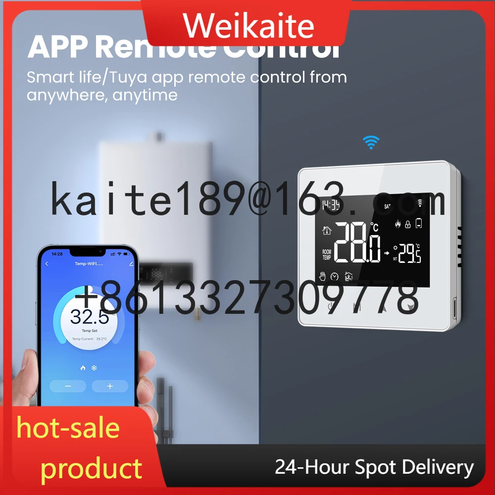 

AA Battery Powered Smart Thermostat Wifi Water Gas Boiler Thermostat for Smart Home Floor Heating