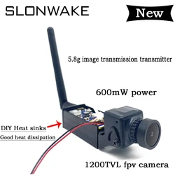 5.8G wireless video transmission transmitter 600mW power DIY heat sink FPV1200TVL camera to hand with the first view of the remo