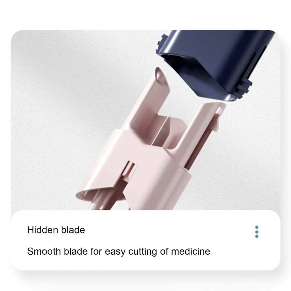 Multifunctional Pill Splitter Small Pill Cutter Organizer with Telescopic Design -free Portable Tablets Splitter Compact