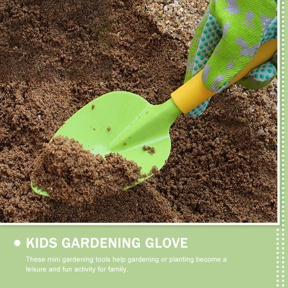 ชุดเครื่องมือทำสวนสำหรับเด็ก 1 ชุด ชุดพลั่วทรายขนาดเล็ก คราดขนาดเล็ก ชุดเครื่องมือขุดดินสำหรับเด็ก สำหรับปลูกต้นไม้กลางแจ้ง เล่นทรายชายหาด