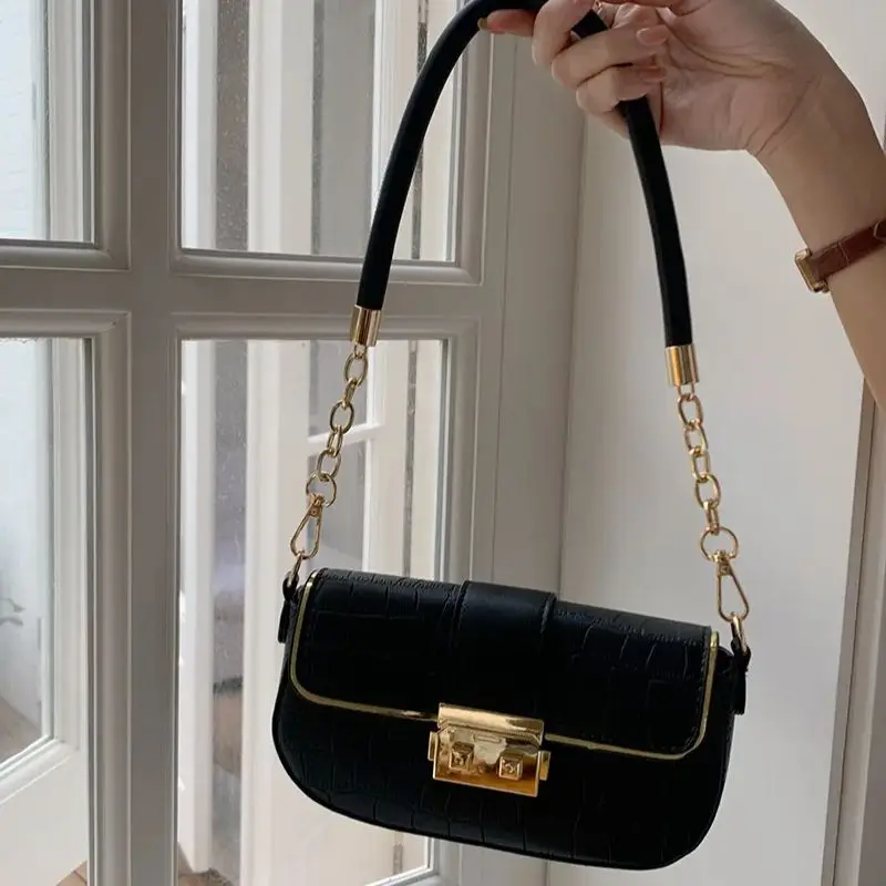 

Popular Chain Korean Fashion Casual Shoulder Bag Fashion Stone Pattern Crossbody Small Square Bag