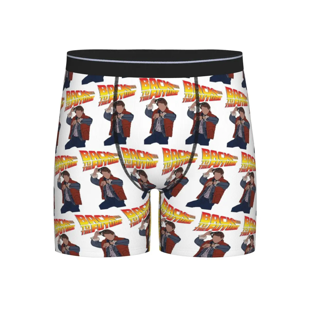 

Long Boxer Underpants Shorts Back To The Future Marty McFly Panties Male Soft Underwear for Homme Man Boyfriend Gifts
