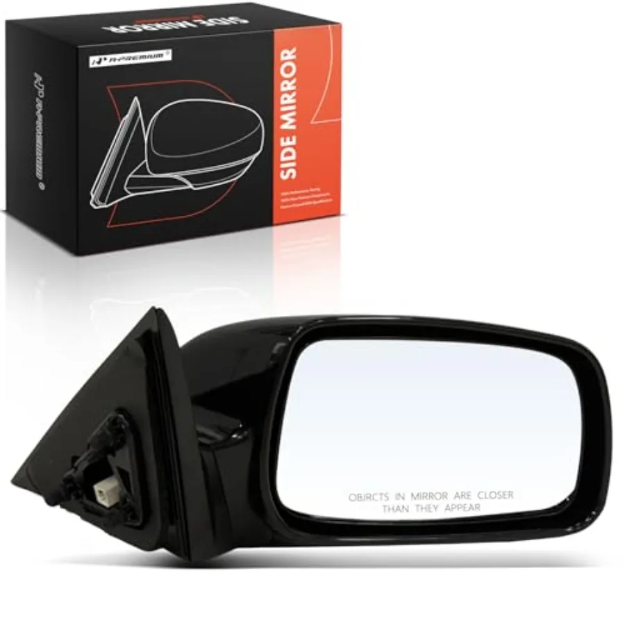 

Passenger Side Power Door Mirror - Compatible with Toyota Camry 2007 2008 2009 2010 2011 - Non-Heated Non-Folding Black Outside