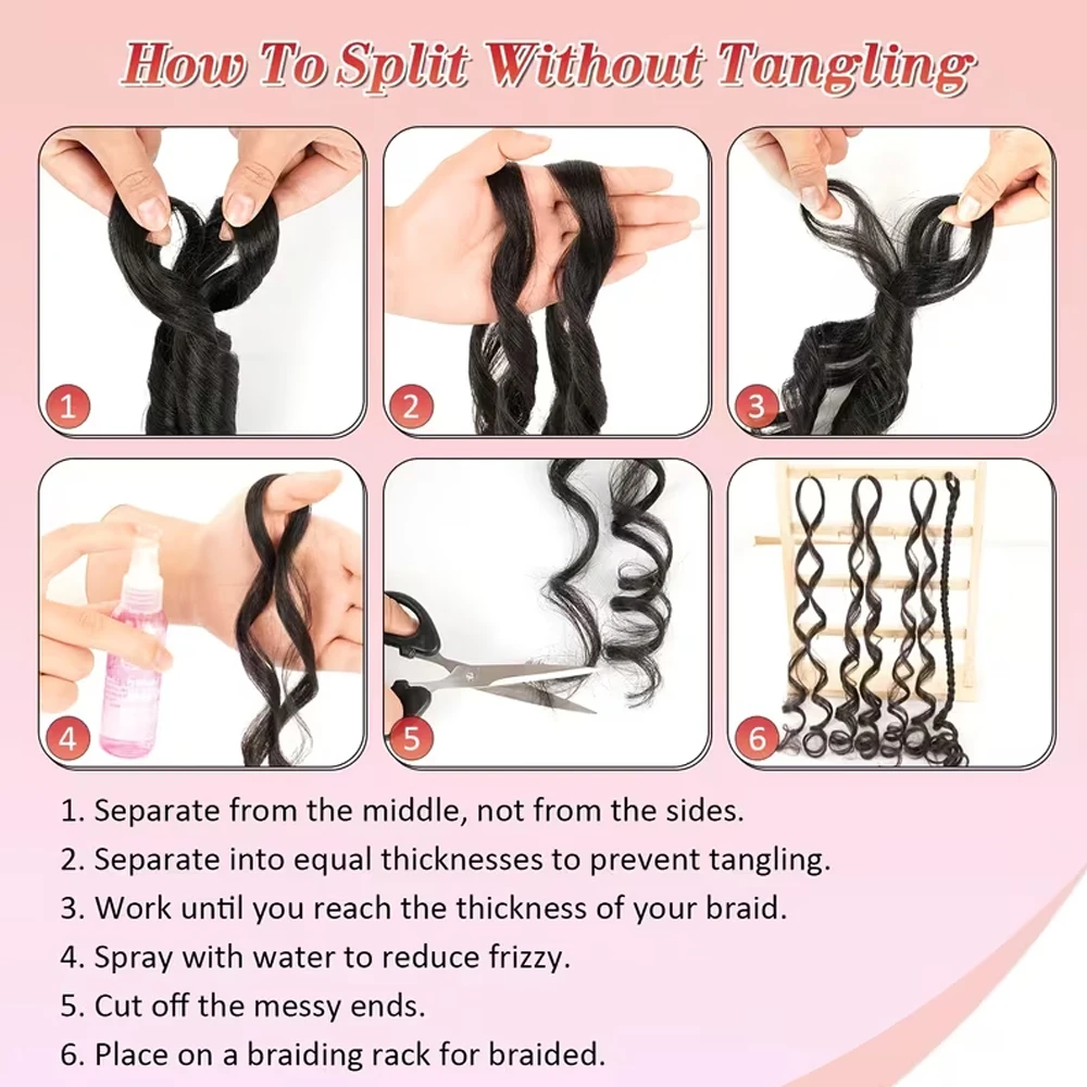 Loose Wave Spiral Curl Braids French Curls Braiding Hair Extensions Synthetic Hair150g High Temperature Ombre Pre Stretched Hair - view 5