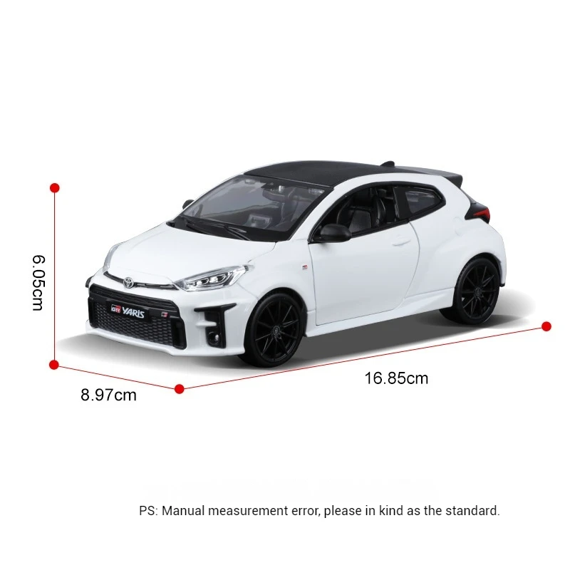 Maisto 1:24 Toyota Gr Yaris Die Casting Alloy Car Model Simulation Decoration Collection Model Male Force Control Car Toy Gift