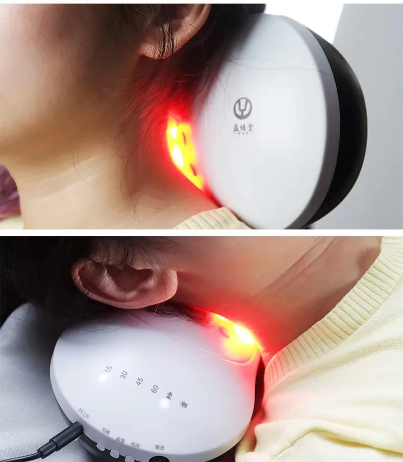 Yijiantang وسادة الرقبة الأحمر الأزرق الضوء جهاز علاجي التلفزيون التسوق نفس الجهاز العلاجي المنزلي