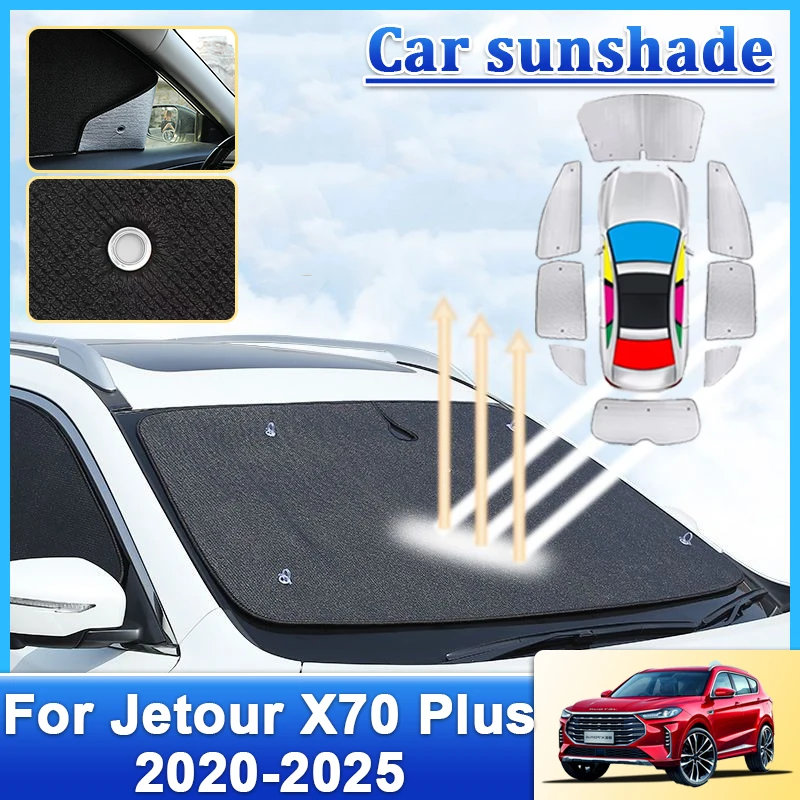 

For Bahman Fidelity Prestige Jetour X70 Plus Shanhai L7 2020-2025 Cover Window Shade Visor Windshield Sunshade Auto Accessories