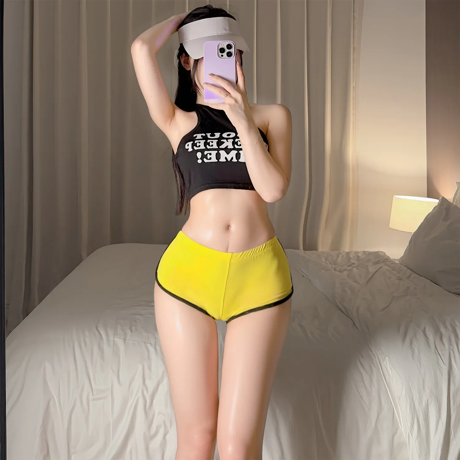 Short de Sport Slim taille moyenne pour femme, pantalon chaud de danse sur poteau, nouvelle collection automne