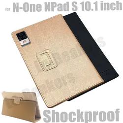 Funda abatible para n-one NPad S de 10,1 pulgadas, carcasa con patrón de seda 2023, soporte plegable, protector de cuerpo completo