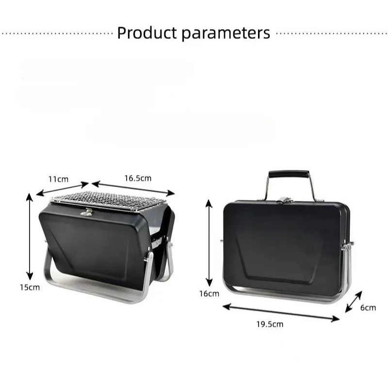 Portable Outdoor BBQ Grill Foldable Briefcase Oven Outdoor Activity BBQ Mini Tools