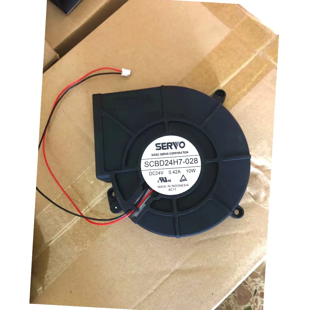 SERVO SCBD24H7-028 DC 24V 0.42A 10W 2-Wire Cooling Fan