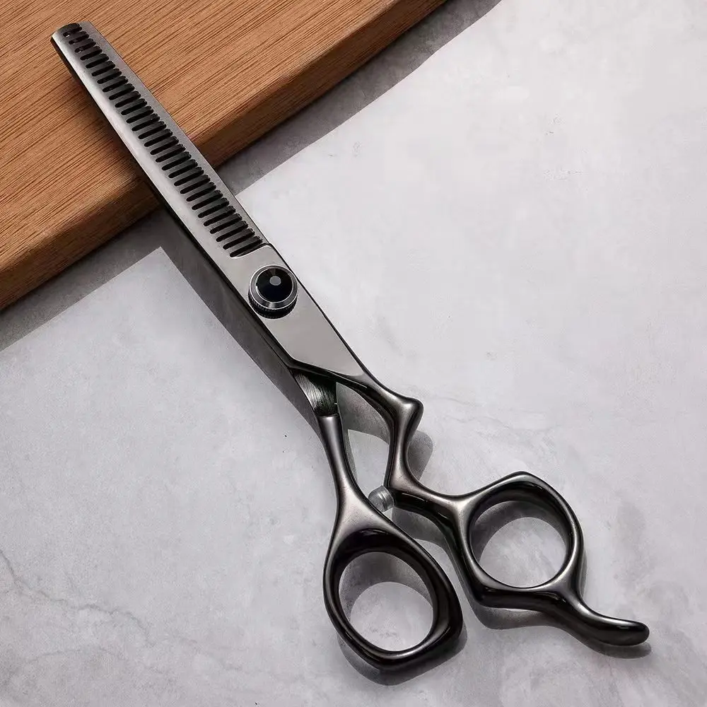 

6" Barber Scissors - Ergonomic Curved Thinning & Cutting Shears for Precision Styling, Hairdressing & Salon-Grade Home Use