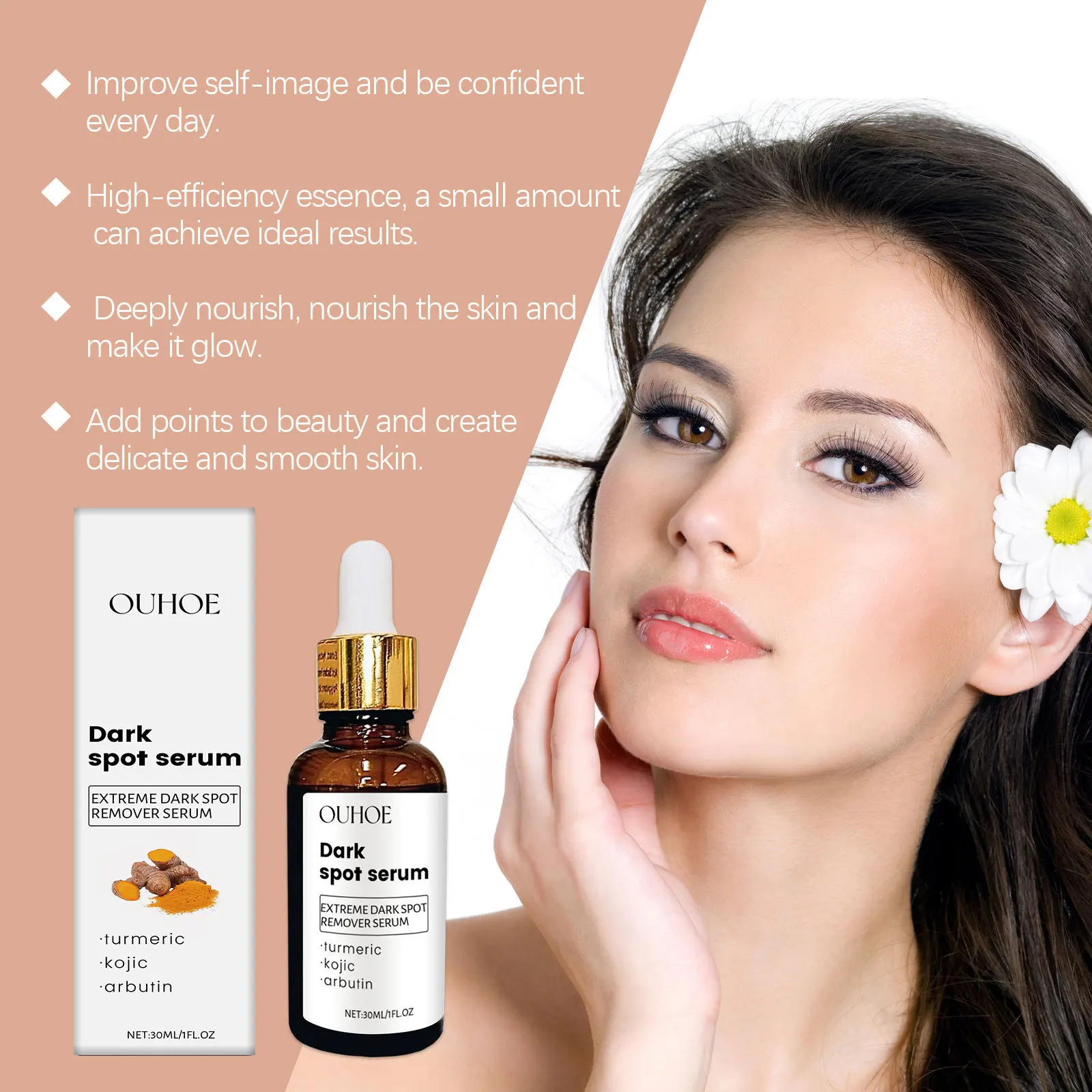 Brightening Face Serum Fade Dark Lighten เมลานินการแก้ไขเม็ดสี Shrink Pore Hydrate Repair Moisturizing Rejuvenating ผลิตภัณฑ์