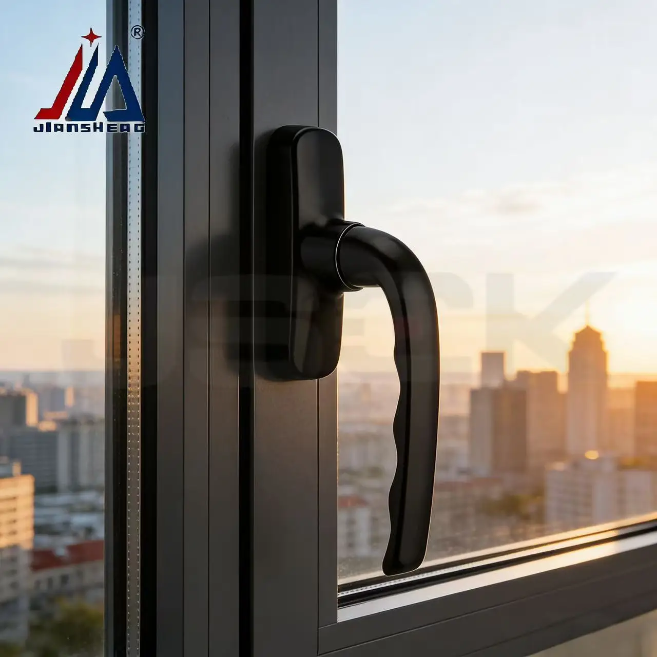50 Series Aluminum Alloy Window Handle - Tilt & Turn, Casement & Push-Out Espag Locking Handle for Thermal Break Windows