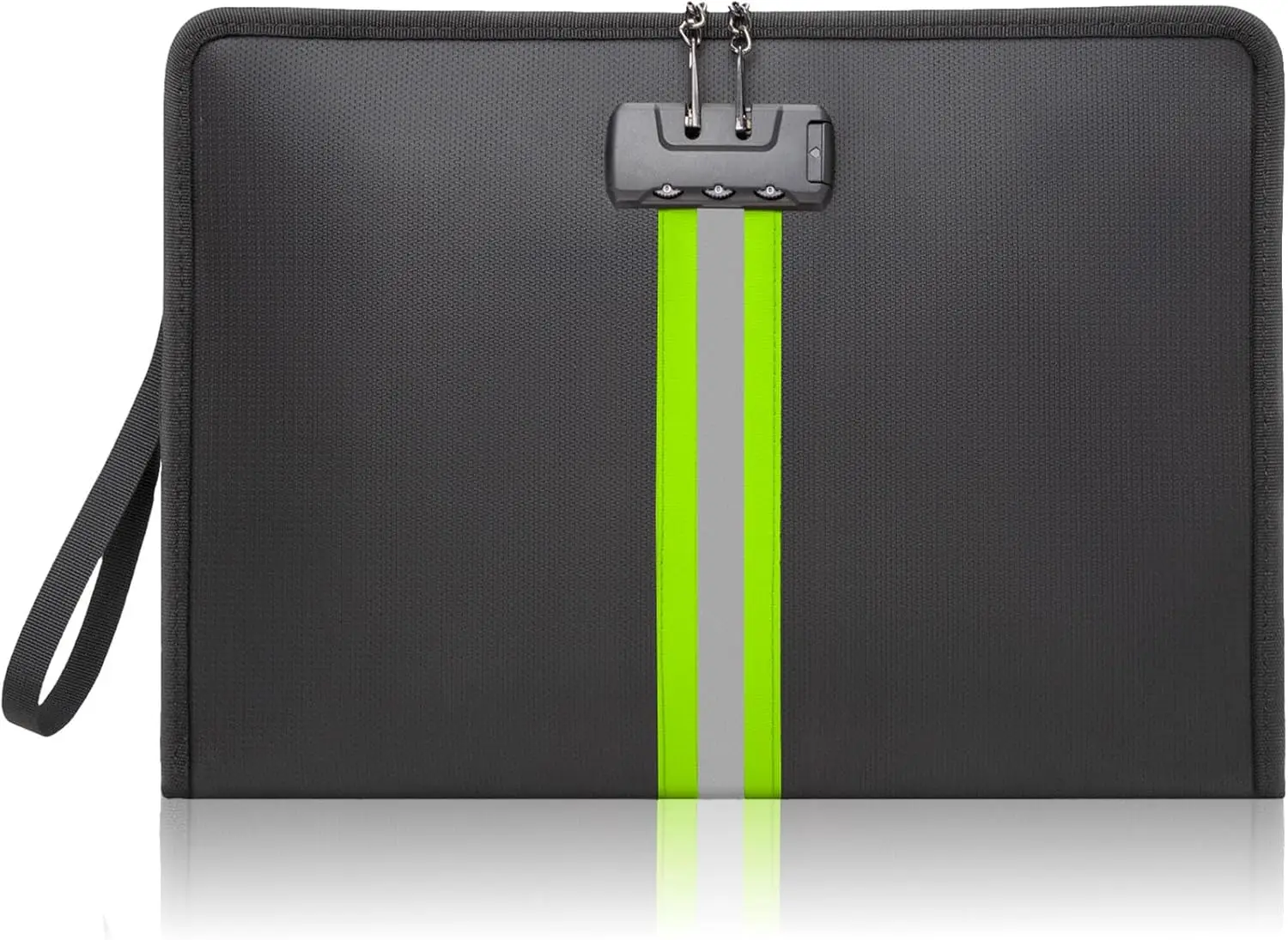 

Fire-resistant document bag with lock, non-irritating silicone-coated fire-resistant cash bag, waterproof and secure storage bag