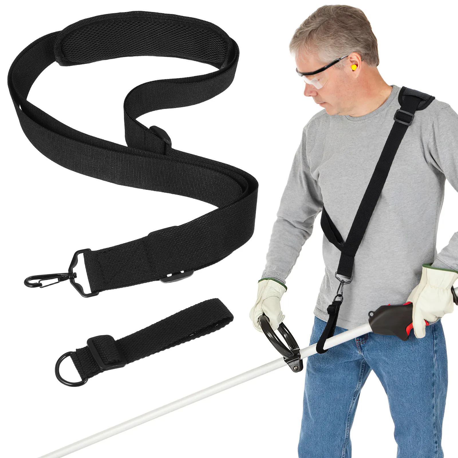 1Pcs Universal Grass Trimmer Carry Belt Premium Nylon Adjustable Non Slip Shoulder Strap for Brush Cutter Hay Mower Lawn Power