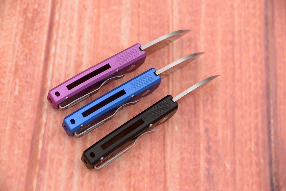 سكين قابل للطي من JUFULE طراز 2023 Runt 5 Wharncliffe Mark 20CV مصنوع من الألومنيوم مع مقبض للمعسكر والصيد في الخارج