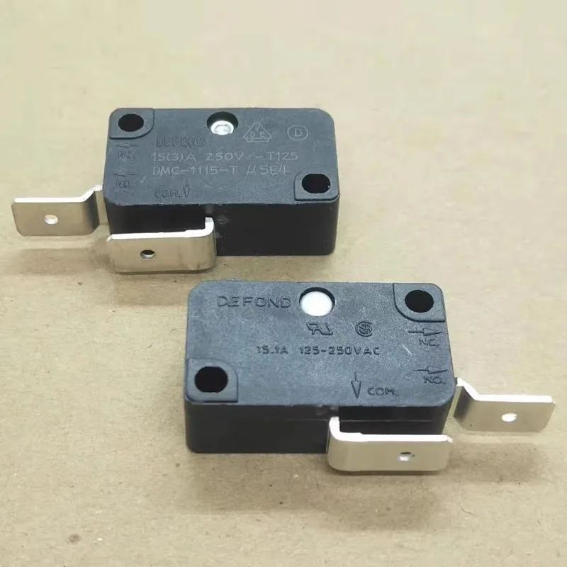 1~5pcs/lot DMC-1115-T Travel Limiting 2-Pole Normally Open Pushbutton Microswitch 250V 15.1A
